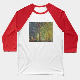 Weeping Willows by Claude Monet Baseball T-Shirt